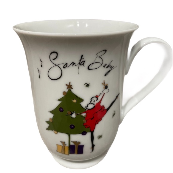 ❤️ POTTERY BARN SANTA BABY VINTAGE HOLIDAY COFFEE MUG RARE NEW - Picture 1 of 3